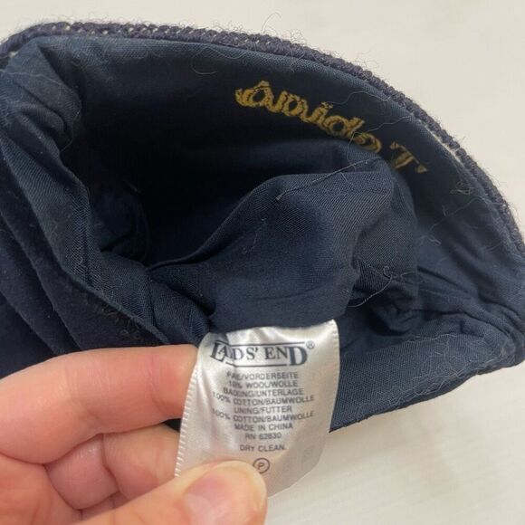 Lands End VTG Reindeer Santa Needlepoint Christmas Stocking Tobias - Picture 6 of 6